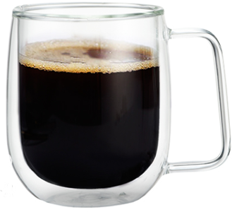 Набір скляних чашок з подвійними стінками Con Brio СВ-8825-2, 2 шт, 250мл