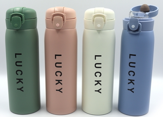 O199 Бутылка-термос для воды "Lucky" 500ml, mix 1шт/этик