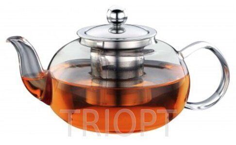 Чайник для заварювання Con Brio СВ-6080, скло, нерж., 800мл
