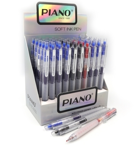 PG-023 Ручка гелева "Piano" 0,5мм, син/чорна/червона. 50PC/BOX