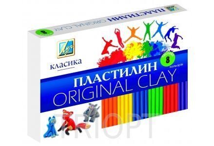 Пластилін "Класика" 8 кольорів,192г ЛУЧ Україна