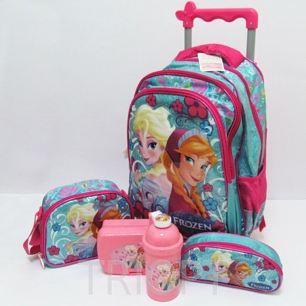 DSCN2231 Набор в кор.:чемодан-рюкзак детск.на 2 колесах+сумка+пенал+ланчбокс+бутылка "FZ"L