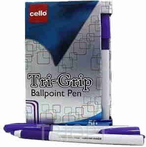 Ручка Cello Trigrip (син. корпус) SKU 50Box1.0мм фіолет.