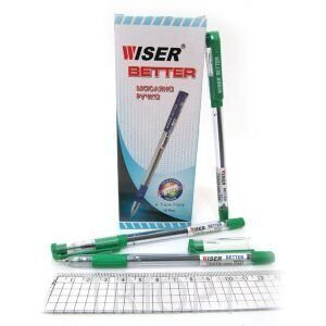 Ручка масл. Wiser "Better" 0,7мм з грипом зелена
