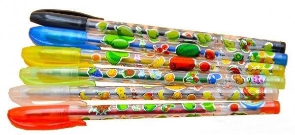 528-6 Набір гелевих ручок "Glitter pens" 6шт., PVC