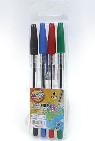 AA927-4 Набір кулькових ручок Beifa 1 мм - 4 кольори.
