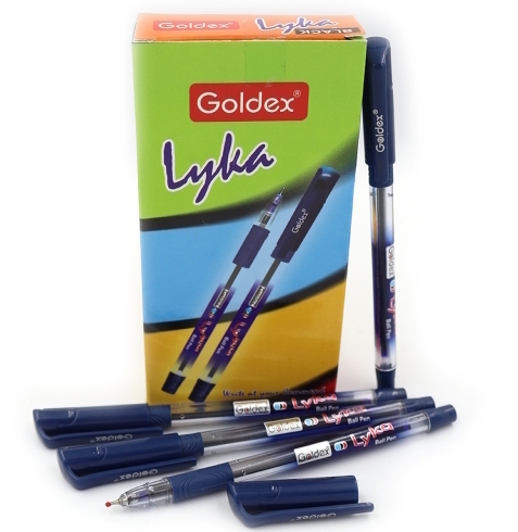Ручка масляна Goldex LYKA #1262 Індія Blue 0,7мм з грипом