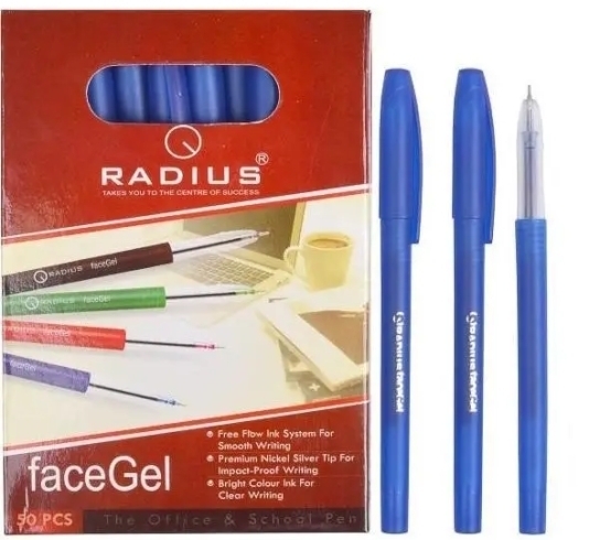 Ручка Face Gel, синя, гелева, Radius