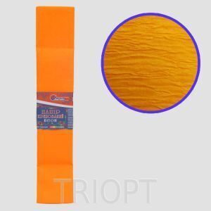KRFL-8091 Креп-папір 30%, флуоресцентний світло-помаранчевий 50*200см, осн.20г/м2, общ.26г/м2