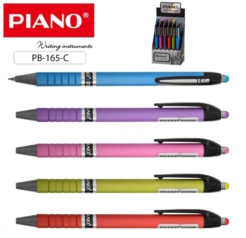 PB-165-C Ручка масл. автомат. "Piano" "Color" синя