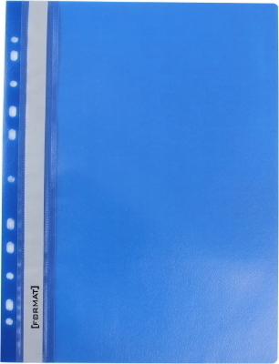 Папка-швидкозшивач А4 Format з перфорацією, фактура "помаранч", синя,F38504-02