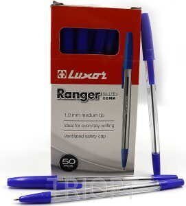 1202 Ручка кулькова "Luxor" "Ranger" 0,8мм син.