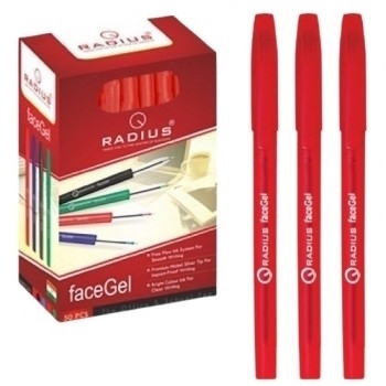 Ручка Face Gel, червона, гелева, Radius