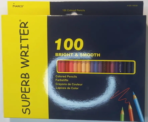Олівці 100 кольорів шестигранні, Superb Writer,4100-100CB,TM"Marco"